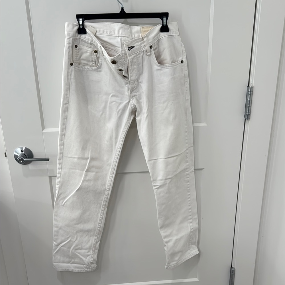 White Denim Jeans rag and bone size 32”x 29”
